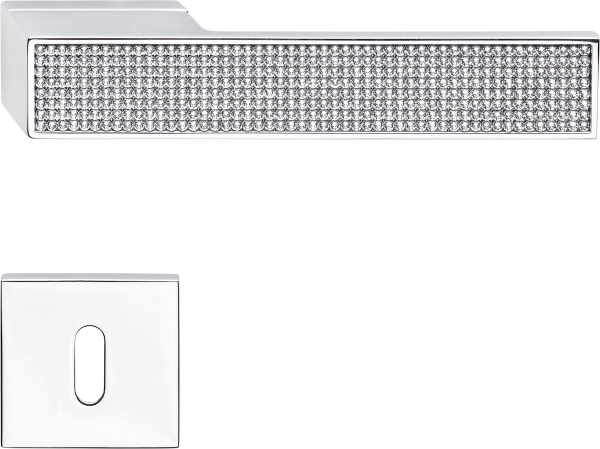 Q27 D Chrom glänzend mit eingelassenen Swarovski-Kristallen