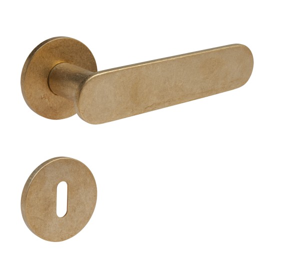 R24 Türgriff Messing natur massiv